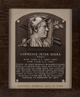 1972 Yogi Berra National Baseball Hall of Fame Cooperstown Presentation Plaque Given To Berra During His Enshrinement (Berra LOA)